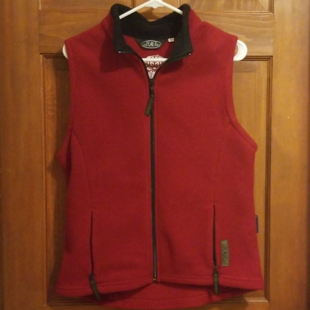 Black Diamond red fleece vest